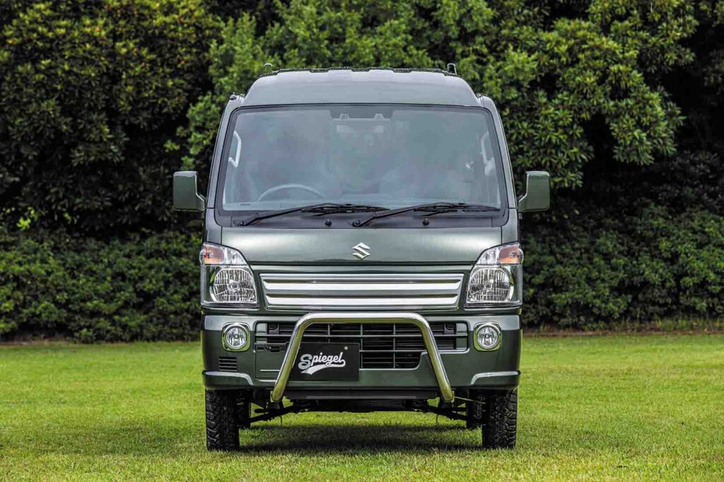black bull bar kei truck suzuki carry front rugged customization