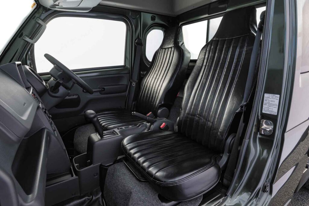 suzuki super carry seat covers black vintage style kei truck interior upgrade showa garage