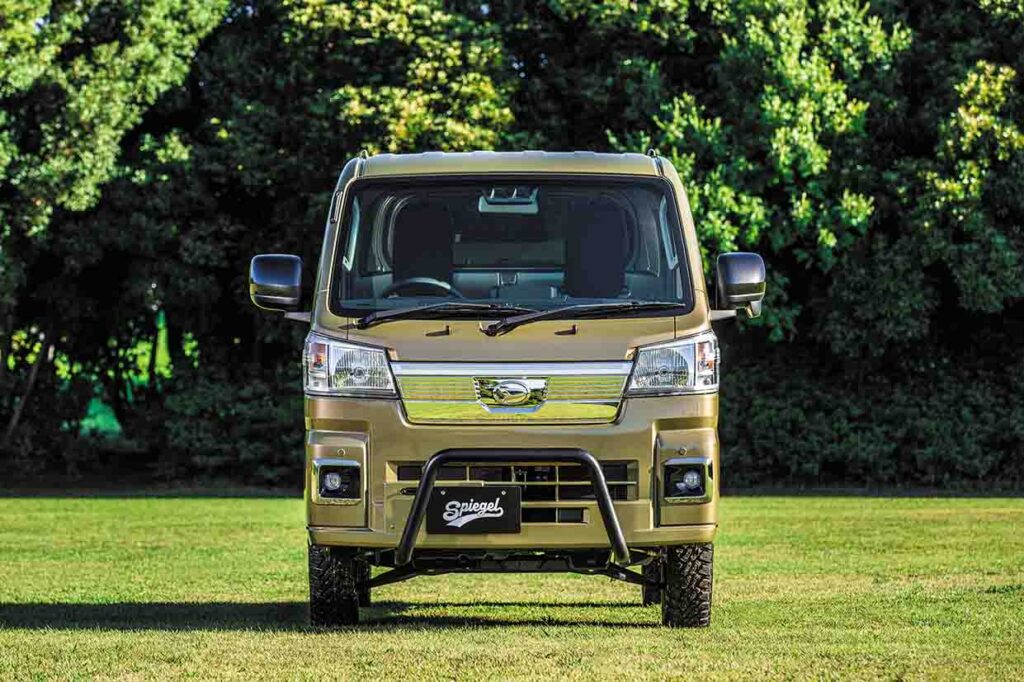 kei truck bull bar installed suzuki carry off road style upgrade
